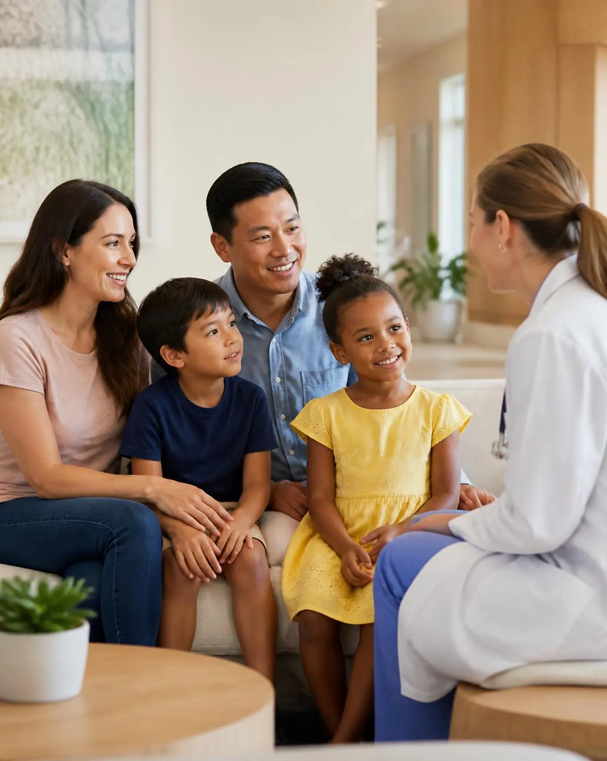 Provider meeting with a patient and parent for an ADHD assessment